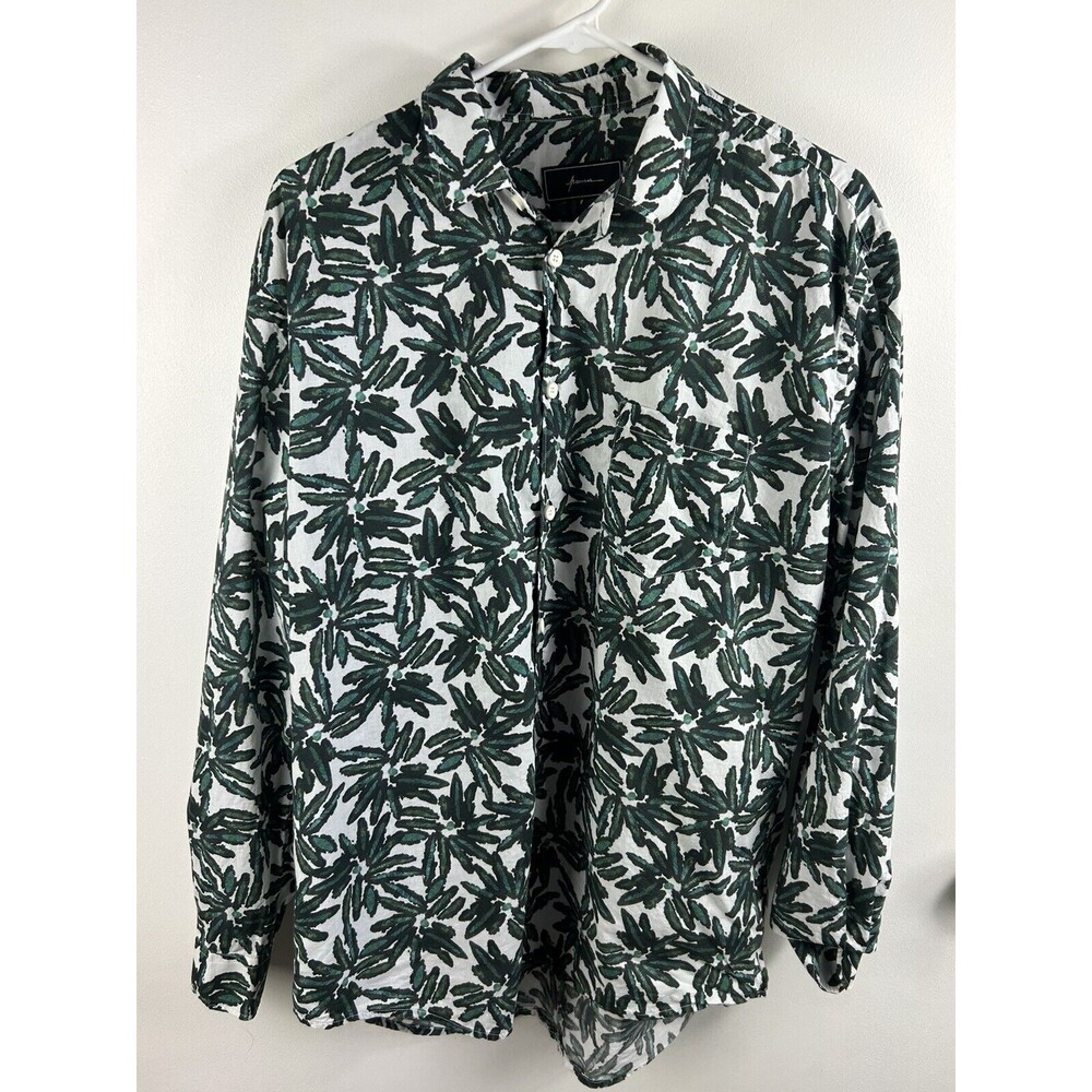 Paura Men’s Button Down Shirt Floral Fantasy Made In Italy Tropical Size M